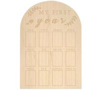CNAFGBGG Tablero de fotos de mi primer año, marco de fotos de madera para el primer año de bebé de 12 meses, puerta de arco de 12x17 pulgadas, marco de para niño y niña..