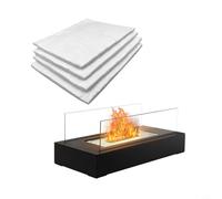 CNANRNANC 10 esponjas de lana de cerámica de 6 x 8 pulgadas para cuencos de chimenea de mesa que prolongan el tiempo de combustión y proporcionan aislamiento térmico para un uso eficiente del calor