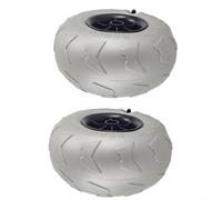 CNANRNANC 2 ruedas de globo de playa de 205 x 115 x 20 mm, neumáticos de arena de PVC para kayak, canoa, carros, gris, ideal para acampar en la playa y terreno de césped