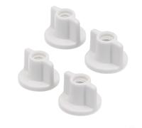 CNANRNANC 4 tuercas traseras de repuesto, kit de arandelas de tuerca trasera para tapa de inodoro, instalación fija inferior de plástico, compatible con tornillos de 6 mm (4 piezas)