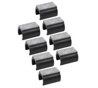 CNANRNANC 8 deslizadores de silla en forma de U de 25 mm, almohadillas de fieltro negras para patas de muebles, protección del suelo, prevención de arañazos, movimiento silencioso en casa y oficina