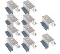 CNANRNANC Abrazadera media solar de 3,5 mm para altura de marco de 25 a 50 mm, accesorios de montaje de módulo fotovoltaico de aleación de aluminio para fijación segura del panel en la pista (50 mm)