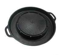 CNANRNANC Accesorio de parrilla para cocina de gas portátil, diámetro de 34 cm, accesorio de parrilla de barbacoa con placa redonda recubierta de aluminio, para cocinar al aire libre
