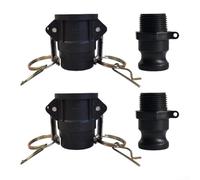 CNANRNANC Accesorios de bloqueo de leva tipo D y F Kit de montaje de manguera de leva y ranura de polipropileno para conexiones de 1 pulgada a 2 pulgadas (1 pulgada)