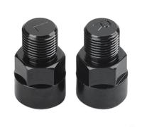 CNANRNANC Adaptador de pedal de bicicleta de aluminio de 9/16 pulgadas a 1/2 pulgadas, convertidor de rosca de manivela para componentes, acabado negro, 2 piezas