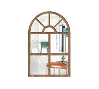 CNANRNANC Adhesivo decorativo para pared de ventana de madera, calcomanía rústica para el hogar, sala de estar, pasillo, panel de tilo marrón, 50,8 x 78,74 cm