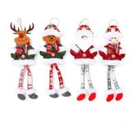 CNANRNANC Adornos Navidad Peluche 4 para uds Colgantes Árbol Adornos Navidad