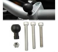 CNANRNANC Aleación de aluminio motocicleta manillar abrazadera base 1 pulgada bola M8 tornillo kit para Ram-B-367U se adapta a Ram Mounts GPS dispositivos negro y plata