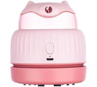 CNANRNANC Aspiradora portátil, sacapuntas de mano inalámbrico y colector de polvo con fuerte succión para escritorio, oficina, escuela, uso doméstico, recargable por USB (rosa)