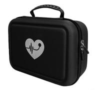 CNANRNANC Bolsa de almacenamiento portátil para monitor de presión arterial y medidor de glucosa, funda de EVA repelente al agua con asa para kit de primeros auxilios en el hogar, suministros de viaje