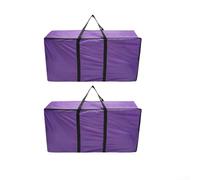 CNANRNANC Bolsa de heno impermeable para caballo, bolsa de almacenamiento plegable extragrande para alimentar ganado, tela Oxford transpirable con correas de transporte, 115 x 36 x 59 cm (morado) (2