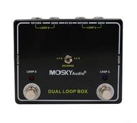 CNANRNANC Caja de doble bucle de pedal Bass Looper para enrutamiento de señal y afinación, conmutador compacto de 120 x 34 mm