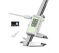 CNANRNANC Calibrador digital recargable Vernier Herramienta de medición electrónica de acero inoxidable con carga USB-C para joyería industrial Medidor de profundidad (B)