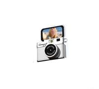 CNANRNANC Cámara digital 4K con enfoque automático y antivibración, flash integrado, cuerpo compacto de 10 x 8 x 6 cm, disponible en blanco, negro, marrón, verde, para fotografía y vlogging (blanco)