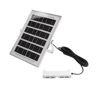 CNANRNANC Cargador del panel solar de 6W 5V con 4 puertos del Usb para la alimentación al aire libre eficiente de los ventiladores y dispositivos, módulo del polisilicio