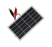 CNANRNANC Cargador solar compacto de 2 W y 5 V con clips de cocodrilo para 3,7 V a 5 V, diseño electrónico para uso en exteriores en condiciones de luz solar directa