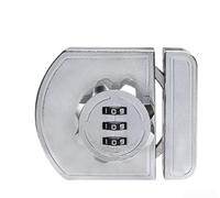 CNANRNANC Cerradura de combinación de aleación de zinc para cajones y puertas corredizas de gabinete, código ajustable de 3 dígitos, instalación sin taladro con tornillo o soporte adhesivo (plateado)