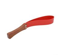 CNANRNANC Cultivo de equitación de cuero sintético, látigo ecuestre de 19 x 2 pulgadas con mango de madera para entrenamiento, suministros ecuestres, rojo (rojo)