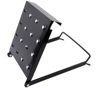 CNANRNANC Escalera plegable telescópica de aleación de aluminio con plataforma antideslizante y varillas reforzadas, color negro plateado 34.5 x 26.8 x 39 cm para taller, garaje, tareas de bricolaje