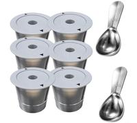 CNANRNANC Filtro de cápsulas de café reutilizable de acero inoxidable para Keurig-K-Classic K-Elite K-Mini, taza de malla metálica 304, cesta de cerveza recargable apta para lavavajillas, 51-100 ml