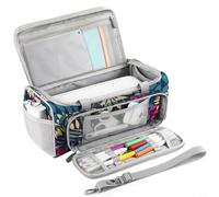 CNANRNANC Funda de transporte impermeable para Cricut, para alegría y para máquina de corte Xtra Smart, bolsa de almacenamiento portátil con correa para el hombro, múltiples bolsillos, color gris