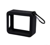 CNANRNANC Funda protectora de silicona portátil compatible con altavoces Jbl Go 2 And Go Essential, compacta de 10 x 7 x 3 cm con correa de transporte de poliuretano, viajes y uso al aire libre, negro