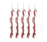 CNANRNANC Guirnalda artificial de chile para colgar en la pared, decoración para cocina, restaurante, fotografía, accesorios de 5 hebras, juego de 5 hebras (C)