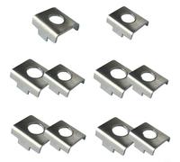 CNANRNANC Juego de 10 ruedas de entrenamiento verticales de 23 mm y 25 mm, juntas de placa de montaje de hierro para bicicletas infantiles, color plateado, ideal para aprender a montar