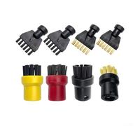 CNANRNANC Juego de accesorios para limpiador de vapor Kärcher SC1 SC2 SC3 SC4 SC5, 4 cepillos de nailon + 4 cepillos de alambre de cobre compatibles con limpiadores de vapor de mano