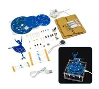 CNANRNANC Kit de caja de música electrónica DIY que hace la placa de circuito con bailarina giratoria bailando chica para aprender habilidades de soldadura