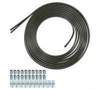 CNANRNANC Kit de línea de freno de acero 2x5m 3/16 pulgadas con 20 tuercas y 10 conectores para líneas de combustible automotrices y sistemas de refrigeración