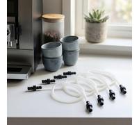 CNANRNANC Kit de manguera de silicona para máquina de café, 4 piezas, con conectores, tubo de repuesto transparente para modelos Impressa y Ena, ideal para el hogar para uso barista