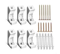 CNANRNANC Kit de reparación de suelo de madera 6PCS para áreas chirriantes con soportes de aluminio que ofrecen una refijación confiable del subsuelo a las vigas