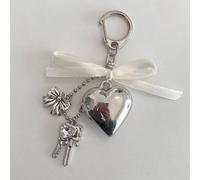 CNANRNANC Llavero Corazón para acero Inoxidable con Foto Llavero Corazón | para acero inoxidable 304, grabado 3D, flotante, corazón, acabado plateado duradero