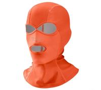 CNANRNANC Máscara de buceo de natación con capucha UPF 50+ de poliéster y elastano con agujeros ampliados para los ojos para surf, esnórquel, playa, hombres y mujeres, negro, azul, rosa (naranja)