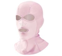 CNANRNANC Máscara de buceo de natación con capucha UPF 50+ de poliéster y elastano con agujeros ampliados para los ojos para surf, esnórquel, playa, hombres y mujeres, negro, azul, rosa (rosa)