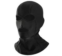 CNANRNANC Máscara de buceo de natación con capucha UPF 50+ de poliéster y elastano con agujeros ampliados para los ojos para surf, esnórquel, playa, hombres y mujeres, negro, azul, rosa (negro)