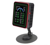 CNANRNANC Monitor de calidad del aire 18 en 1 con detección Pm2.5/Pm10/Co2/Tvoc, sensor de humedad de temperatura, pantalla TFT de 2.8 pulgadas, almacenamiento de datos, recargable por USB C para el