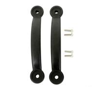 CNANRNANC Paquete de 2 asas de transporte de montaje lateral para kayak y canoa, plástico de poliuretano negro, 19 cm x 3 cm x 5 cm con tornillos y espaciadores, ideal para deportes acuáticos