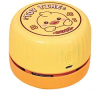 CNANRNANC Para mini aspiradora recargable USB, para borrador de polvo de escritorio inalámbrico con potente succión para migas de teclado, restos de papel y limpieza de escritorio de oficina (amarillo