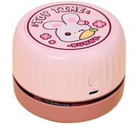 CNANRNANC Para mini aspiradora recargable USB, para borrador de polvo de escritorio inalámbrico con potente succión para migas de teclado, restos de papel y limpieza de escritorio de oficina (rosa)