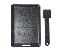 CNANRNANC Plancha de parrilla plegable cuadrada portátil, plancha de barbacoa de hierro con bolsa de almacenamiento, para acampar al aire libre cocinar Teppanyaki (negro)