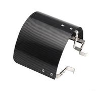 CNANRNANC Protector térmico de aire para filtros de 2.5 a 3.5 pulgadas, cubierta de aleación de aluminio que reduce la entrada de aire caliente, patrón de carbono y estilo plateado (fibra de carbono)