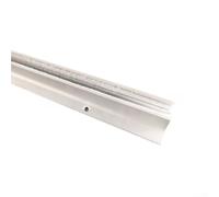 CNANRNANC Riel de guía de piso de puerta de cristal con diseño de reducción de ruido para sistema de puerta corredera tipo fijo instalación 40 cm plata