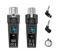 CNANRNANC Sistema de micrófono inalámbrico UHF, juego de micrófono inalámbrico compacto UHF con transmisores y receptor de doble canal que proporciona un sonido fiable para músicos y mezcladores de