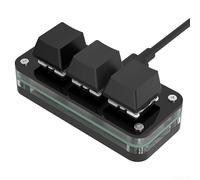 CNANRNANC Teclado programable con una sola mano, ideal para jugadores y profesionales que buscan mejorar las capacidades de flujo de trabajo (negro)