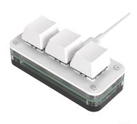 CNANRNANC Teclado programable con una sola mano, ideal para jugadores y profesionales que buscan mejorar las capacidades de flujo de trabajo (blanco)