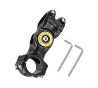 CNANRNANC Vástago ajustable para bicicleta de montaña de 25,4/31,8 mm, elevador de aleación de aluminio con rango de ángulo de +60° a -60° y bloqueo de doble tornillo para una conducción cómoda (31,8