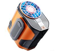 CNANRNANC Ventilador portátil con clip de cintura de 4000 mAh, carga USB, ventilador de cinturón portátil con luz nocturna para operaciones de gran altitud, taller, lugar de trabajo, silencioso por