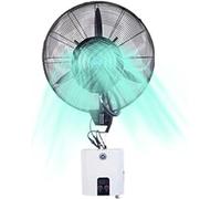 CNAOHGHN Ventilador nebulizador de pared, ventilador oscilante, taller de garaje con 3 velocidades de refrigeración y tanque de 15 litros, ventilador de refrigeración para patio, restaurante exterior